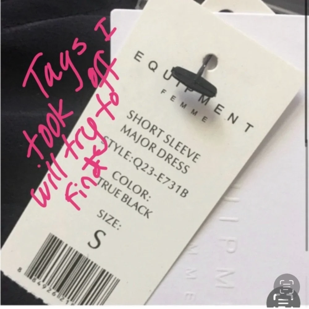 Equipment - Silk Major Dress - Black - Size Small - NET-A-PORTER - Excellent - Picture 3 of 7